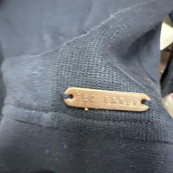 Ted Baker London Mens Navy Pull Over  Long Sleeve Button Neck Sweatshirt‎ Size 4 - Picture 5 of 9